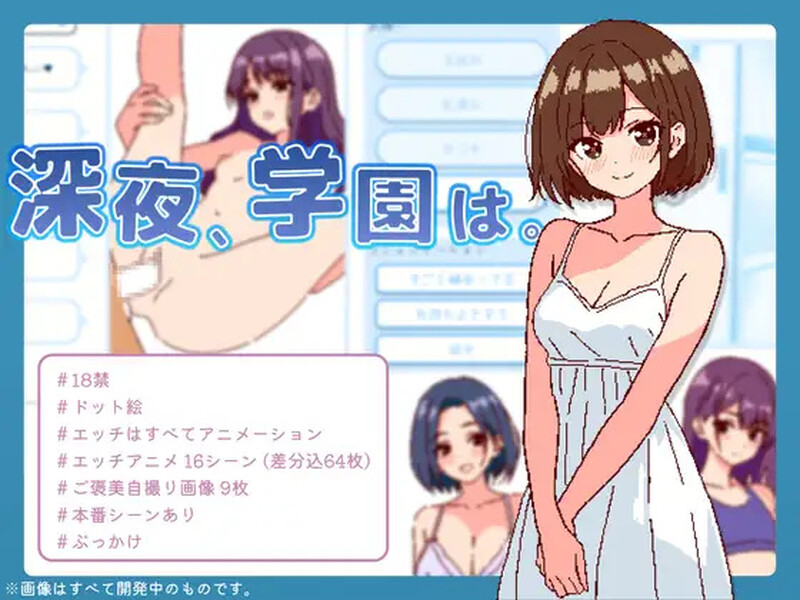 DL10月新作【互动SLG/校园JK/像素动态】深夜,学校。(深夜、学園は。)V1.0 DL原版生肉【500MB】-ACG游戏姬