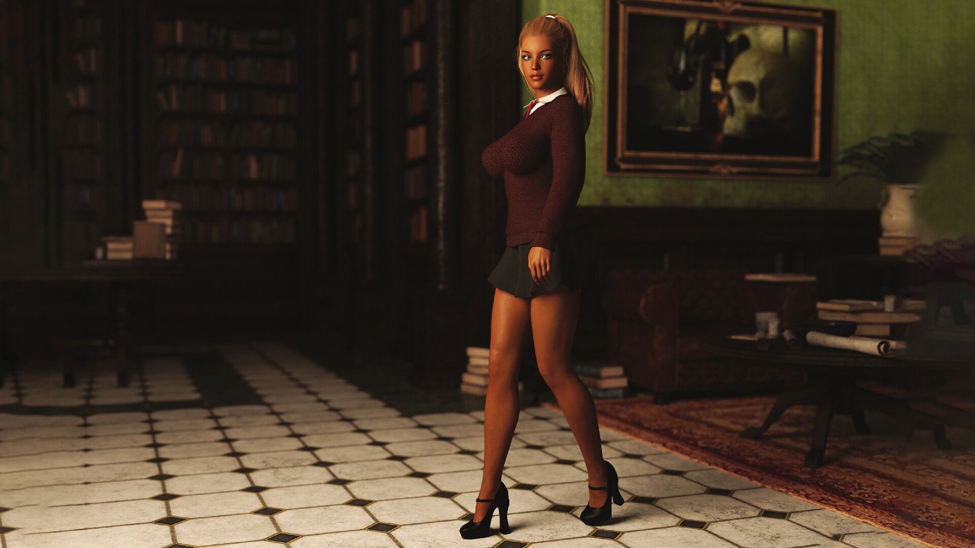 图片[2]-新作[欧美SLG/动态] 图书馆员的欲望 Librarian Lust v1.0 官方中文版 [750M]-ACG游戏姬