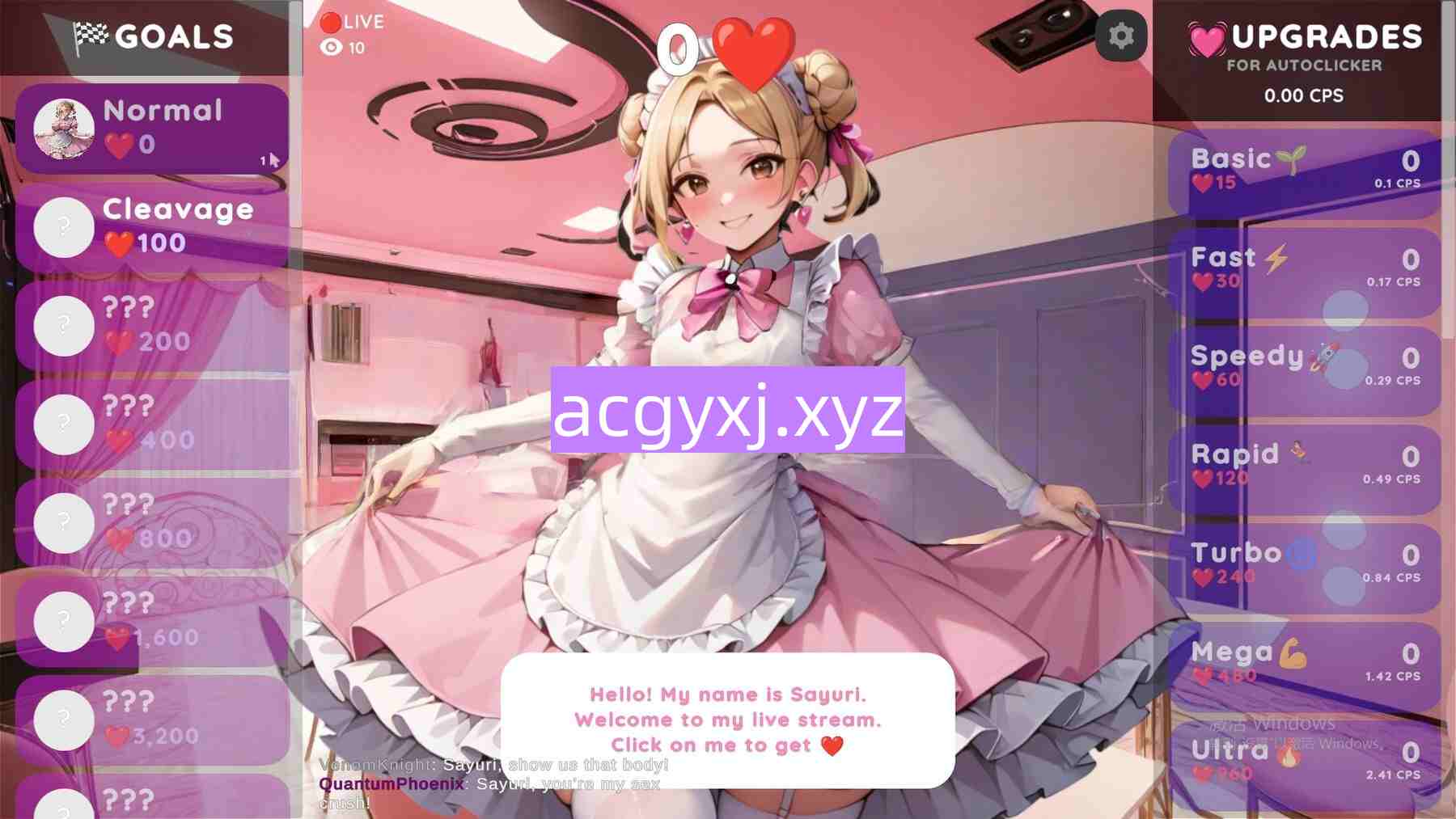 图片[2]-新作[日式SLG/女仆] 色情点击：小百合正在直播 Hentai Clicker: Sayuri is streaming 生肉步兵版 [160M]-ACG游戏姬