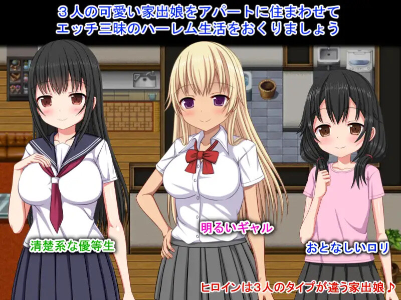 图片[2]-[日式RPG/官中] 梨佳庄～与离家出走女孩的后宫性生活～ いえで荘～家出娘とハーレム性活～ V1.2 官方中文版 [700M]-ACG游戏姬