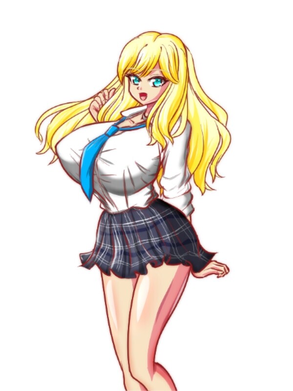 新作[互动RPG/触摸抚摸] Live2D[巨乳JK辣妹母乳孕化] 对身为母乳体质、金发巨乳的辣妹JK，虽被足球部帅哥告白却与我成为炮友，通过榨乳乳首调教、内射进行横刀夺爱并使其怀孕的色情游戏 AI汉化版 [1.20G]-ACG游戏姬