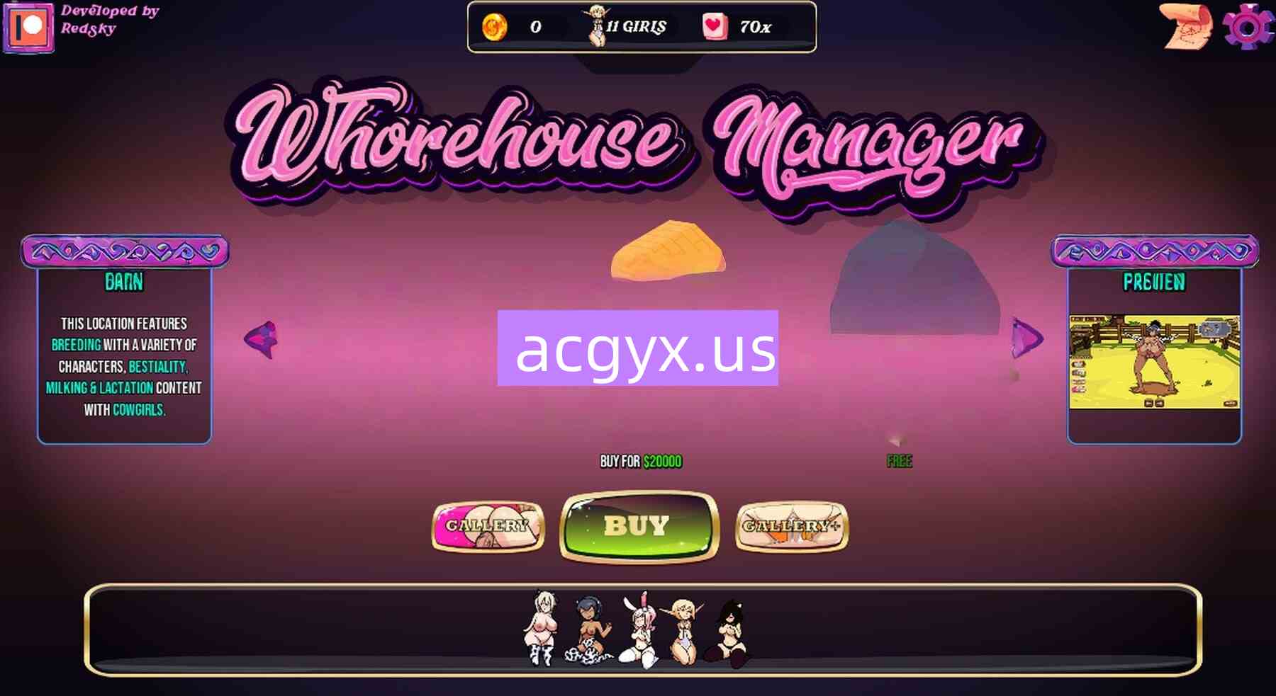 更新[沙盒SLG/像素动态] 妓院经理 Whorehouse Manager v1.1.3  生肉步兵版 [PC+安卓210M]-ACG游戏姬