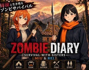 新作[日式SLG] 僵尸日记：与美羽&玲两姐妹的末日求生 Zombie Diary Survival with Sisters Miu & Rei v1.02 生肉版 [1.40G]-ACG游戏姬